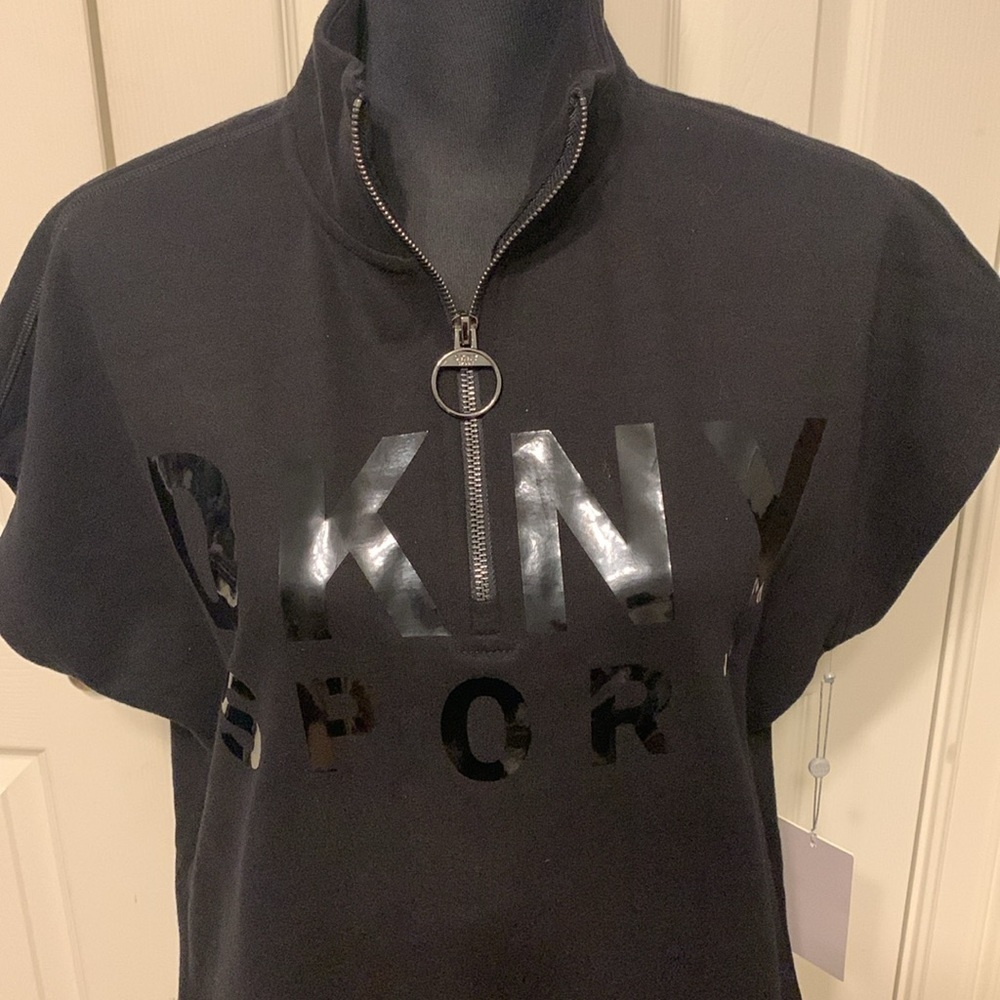 DKNY Sport Quarter Zip Logo Dress - Picture 2 of 12